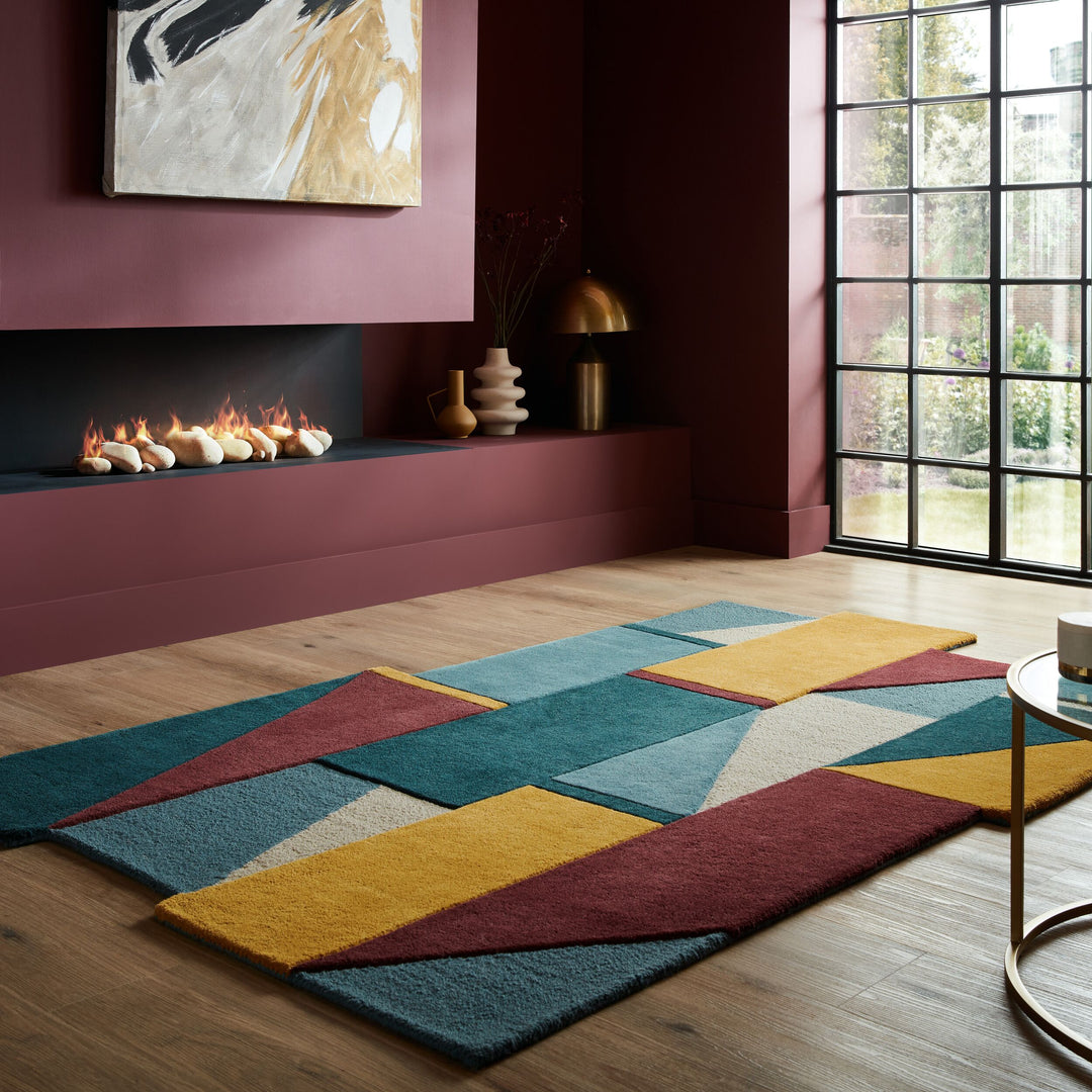 tapis shuffle dans un salon #couleur_multicolore
