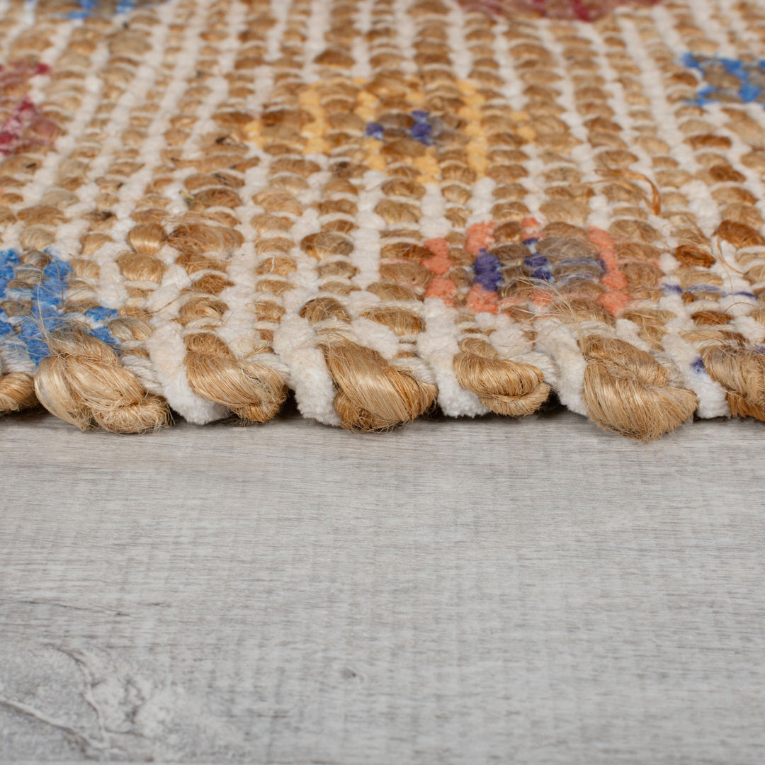 Tapis en jute de coulor TAYLOR PATCHWORK