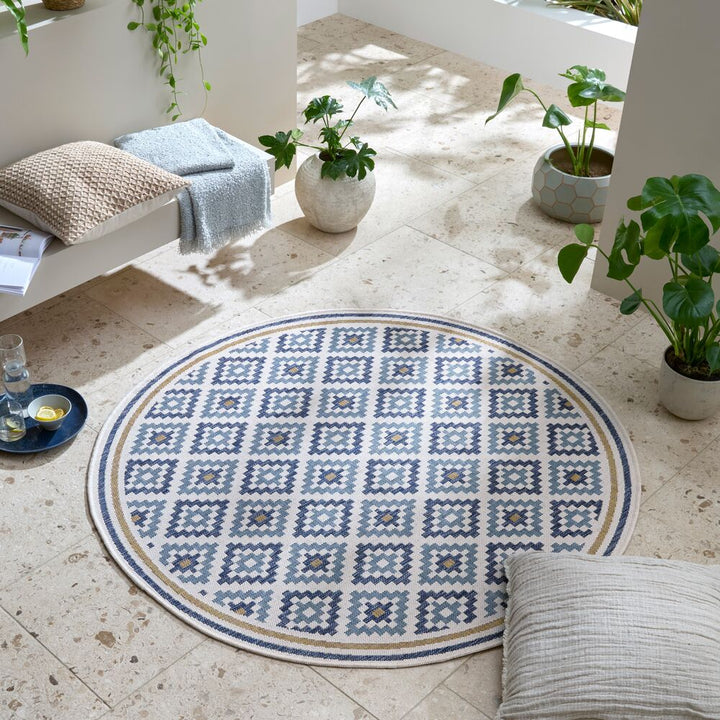 Tapis extérieur rond ZIA