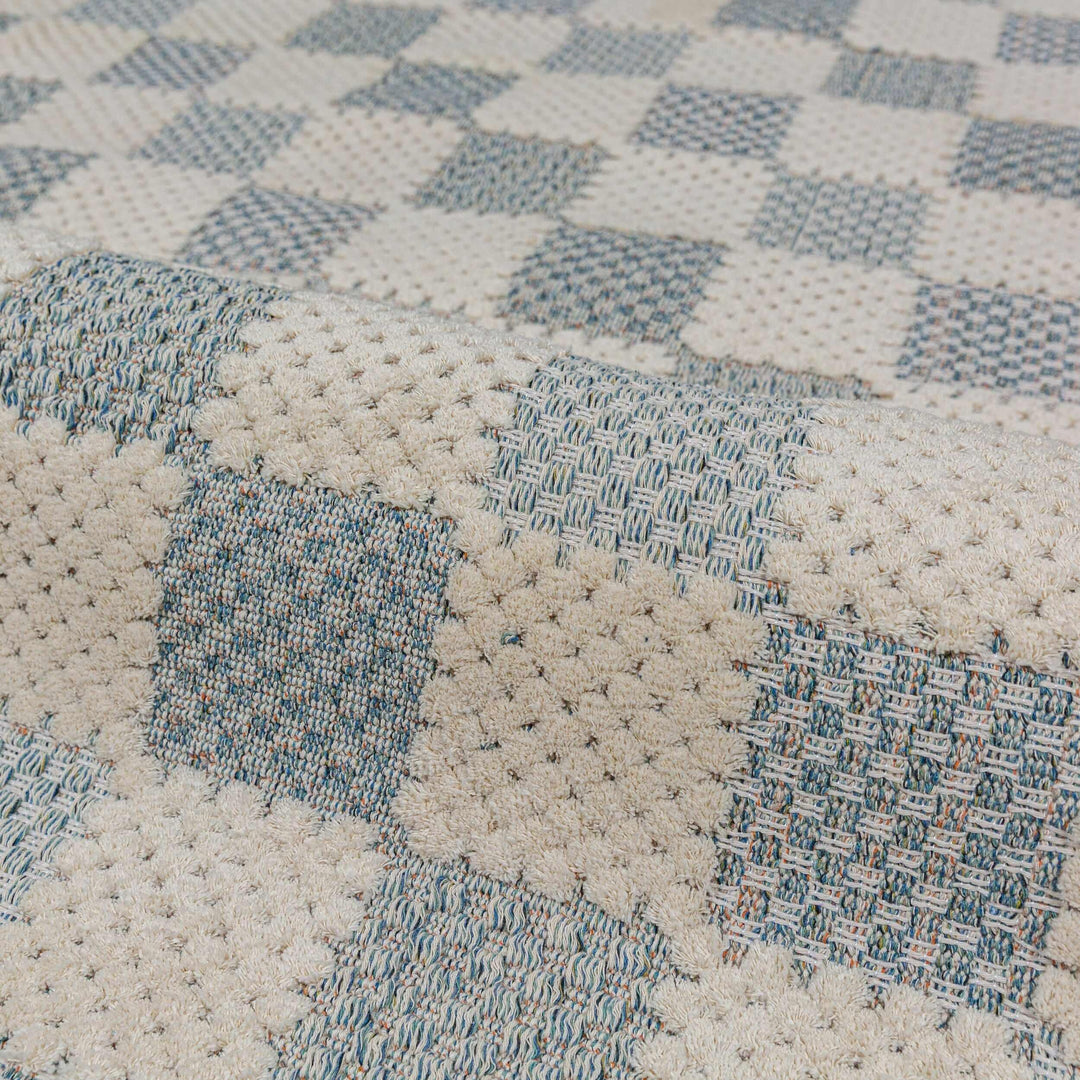 Tapis de couloir lavable MUTED CHECKERBOARD