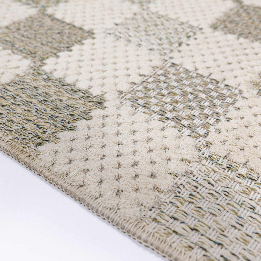 Tapis de couloir lavable MUTED CHECKERBOARD