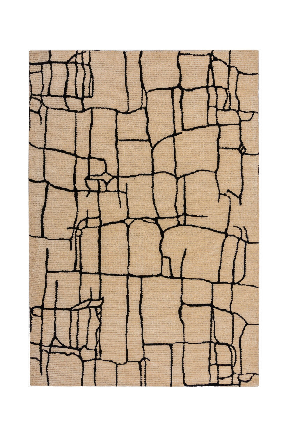 tapis salon polyester effet laine theo crème #couleur_creme