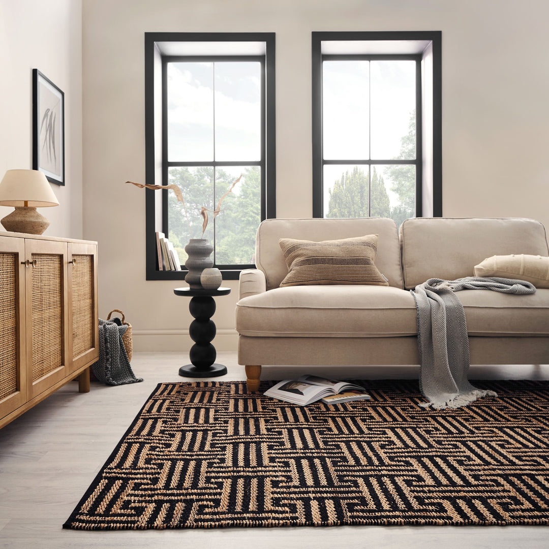 Tapis en jute MEANDER