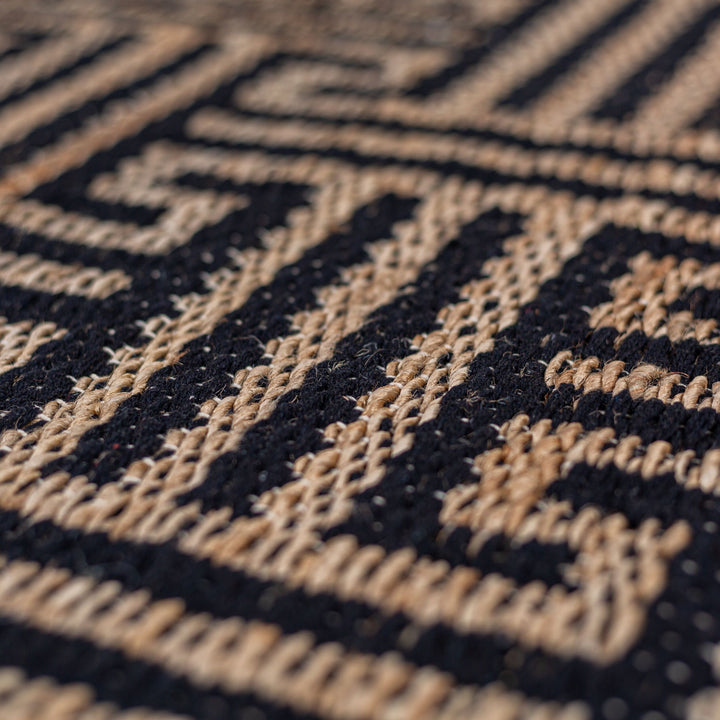 Tapis en jute de couloir MEANDER