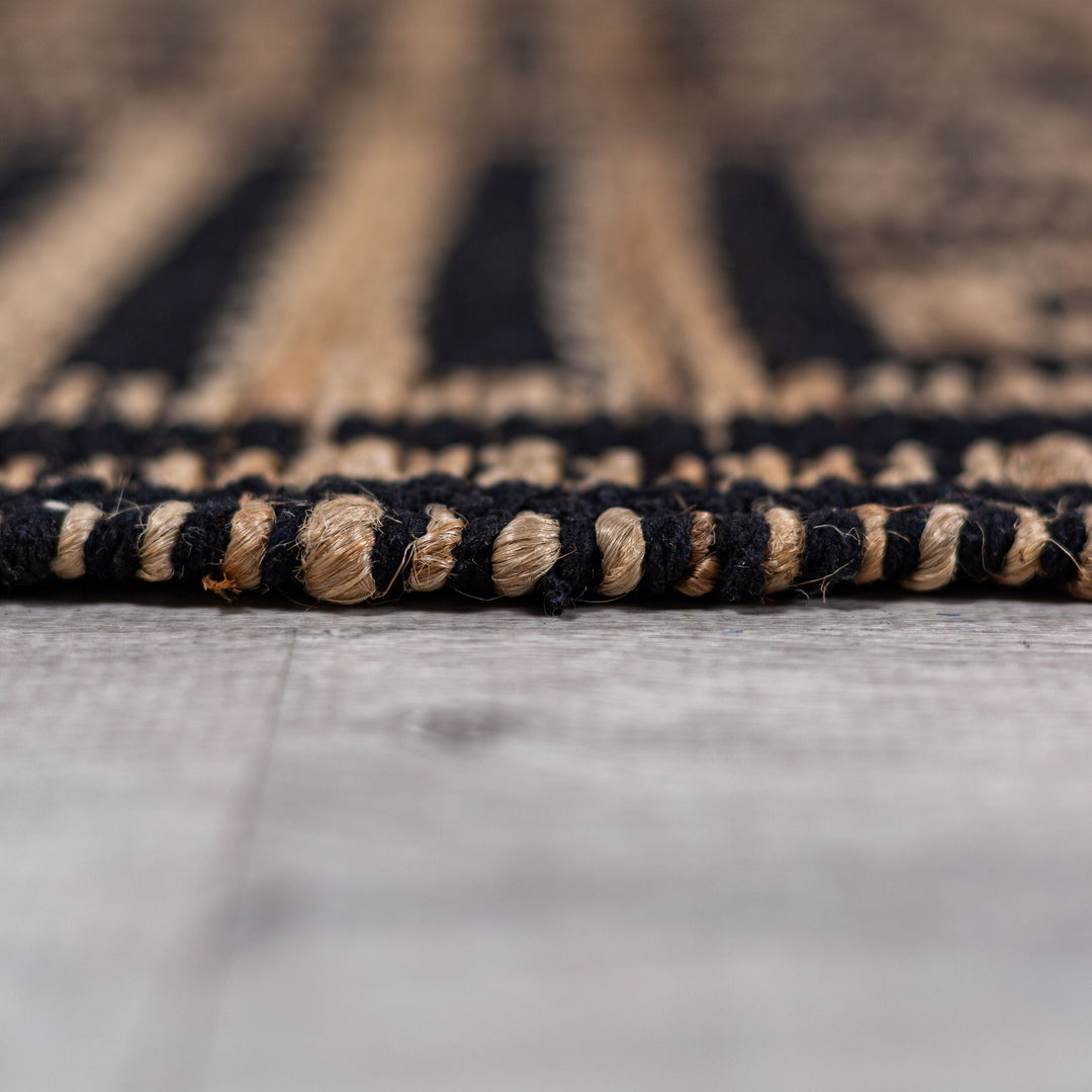 Tapis en jute de couloir MEANDER