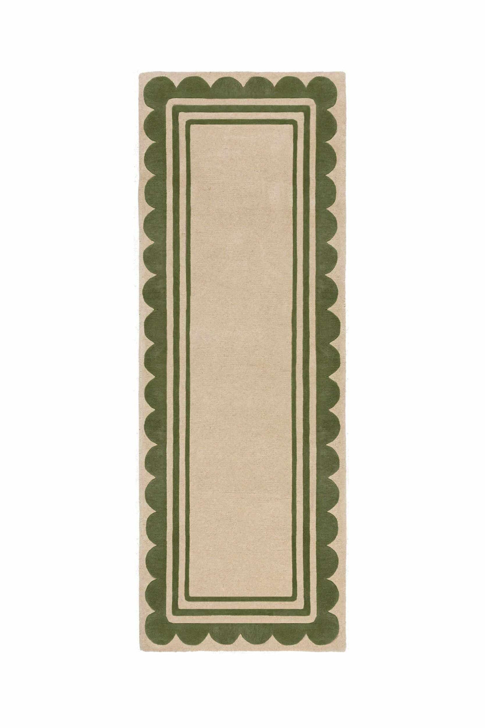 tapis couloir laine lois scallop vert #couleur_vert