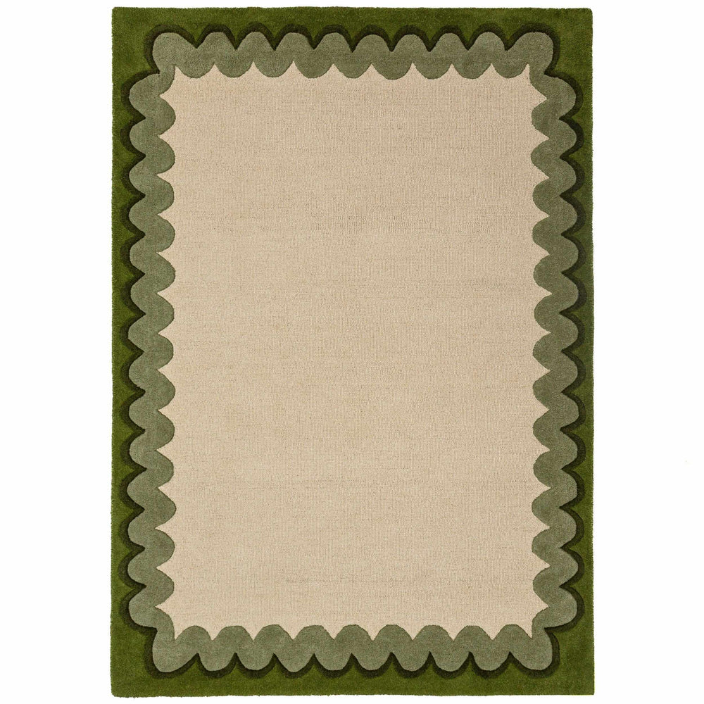 tapis salon laine wiggle wool vert olive #couleur_vert-olive