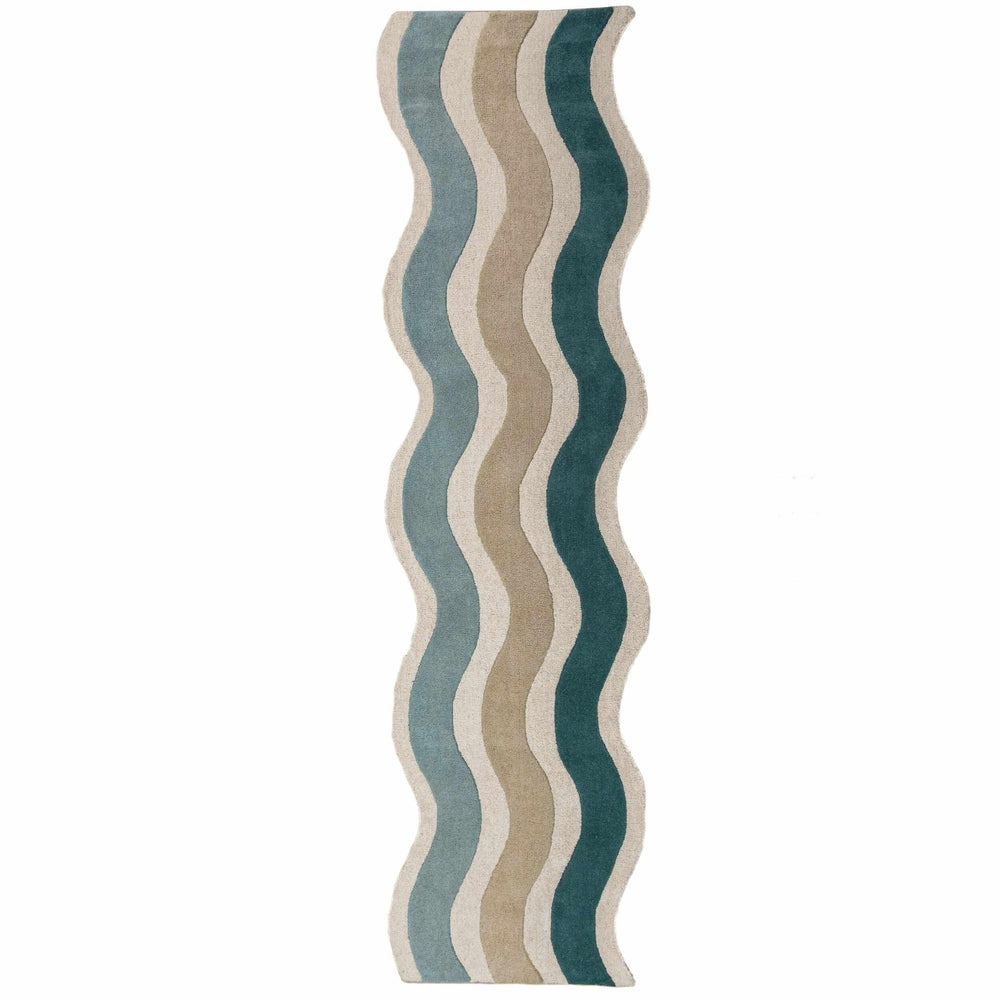 tapis couloir laine cascade wool bleu #couleur_bleu