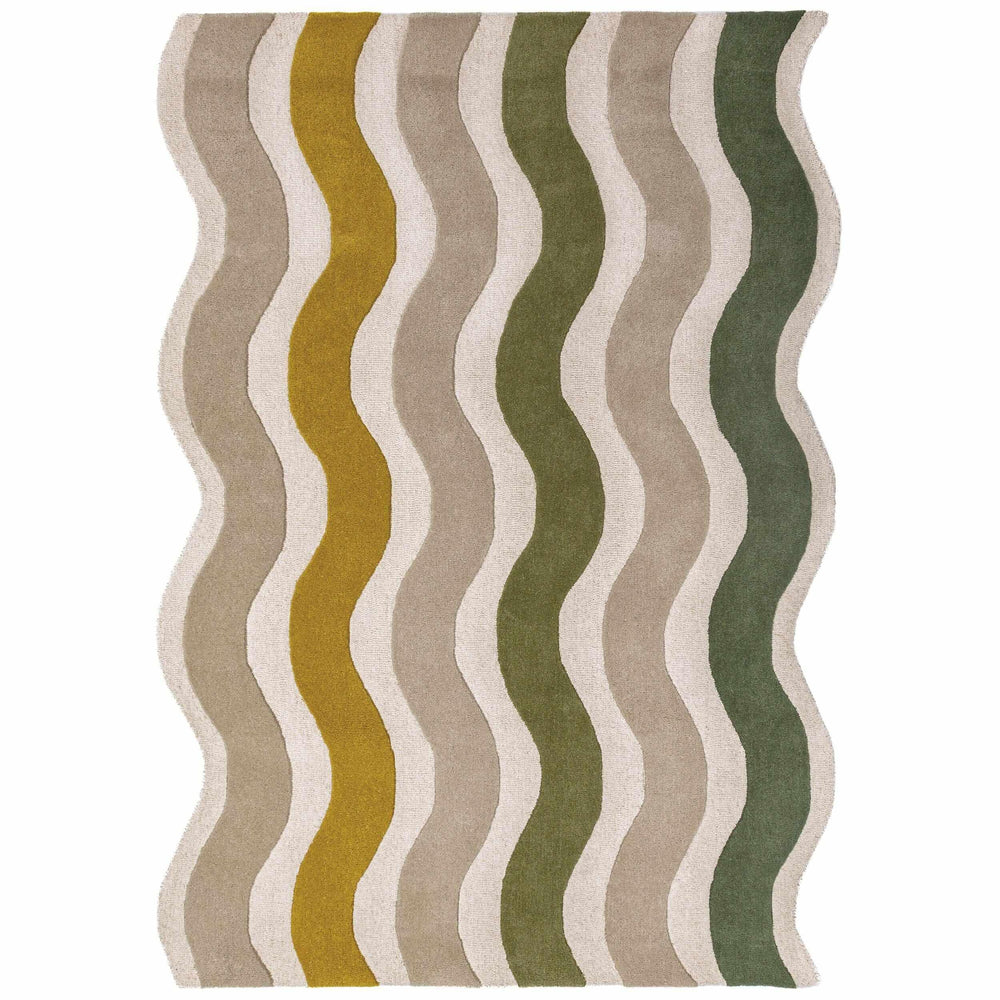 tapis salon laine cascade wool vert #couleur_vert