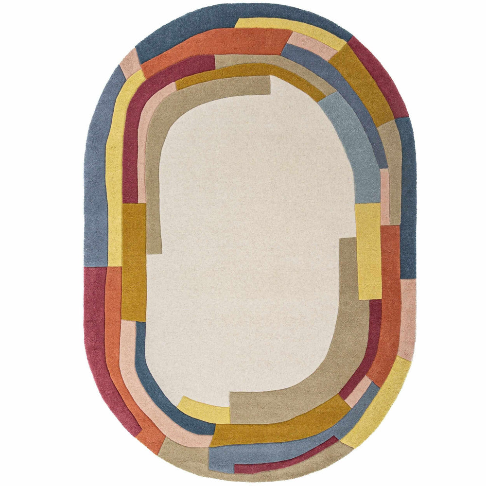 tapis ovale laine emryc multicolore #couleur_multicolore