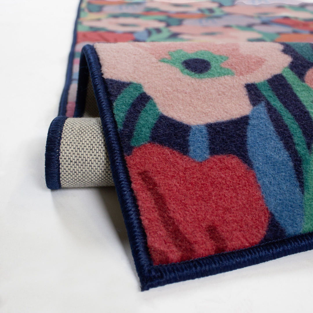 Tapis de couloir en laine CUT OUT FLORAL