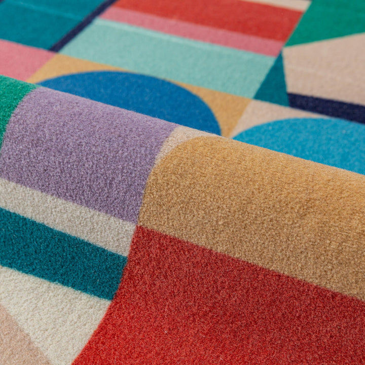 Tapis en laine PATCHWORK GEO