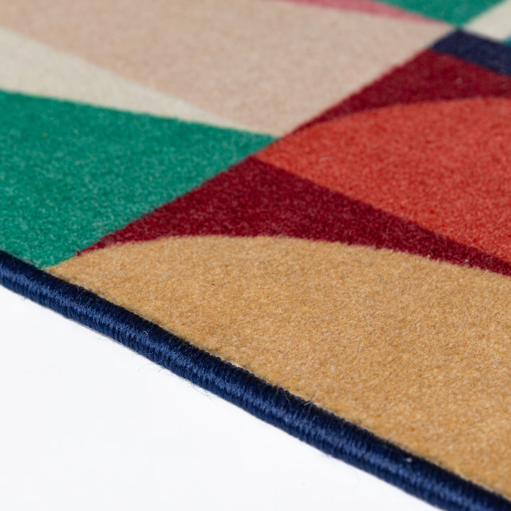 Tapis de couloir en laine PATCHWORK GEO
