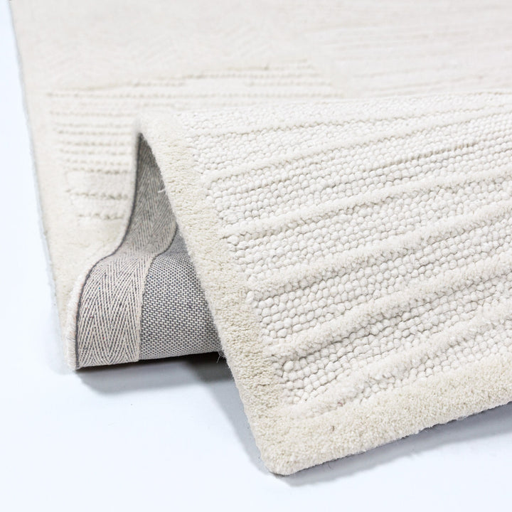 Tapis en laine de couloir BLOCKS RELIEF