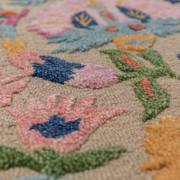 Tapis en laine de couloir AMIRA FLORAL