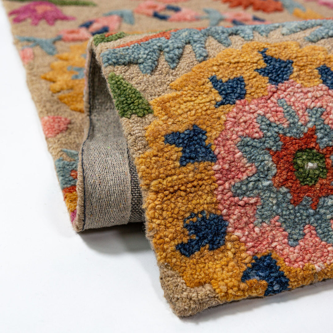 Tapis en laine de couloir AMIRA FLORAL