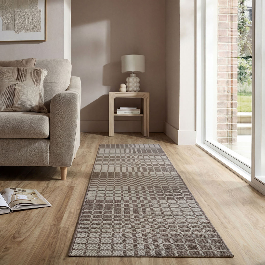 Tapis de couloir extérieur CHECKERBOARD
