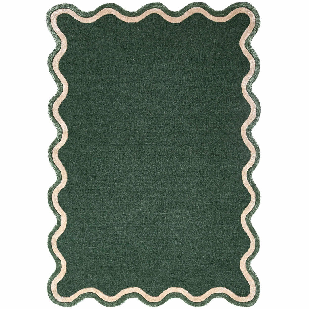 tapis salon laine et viscose rivo vert #couleur_vert