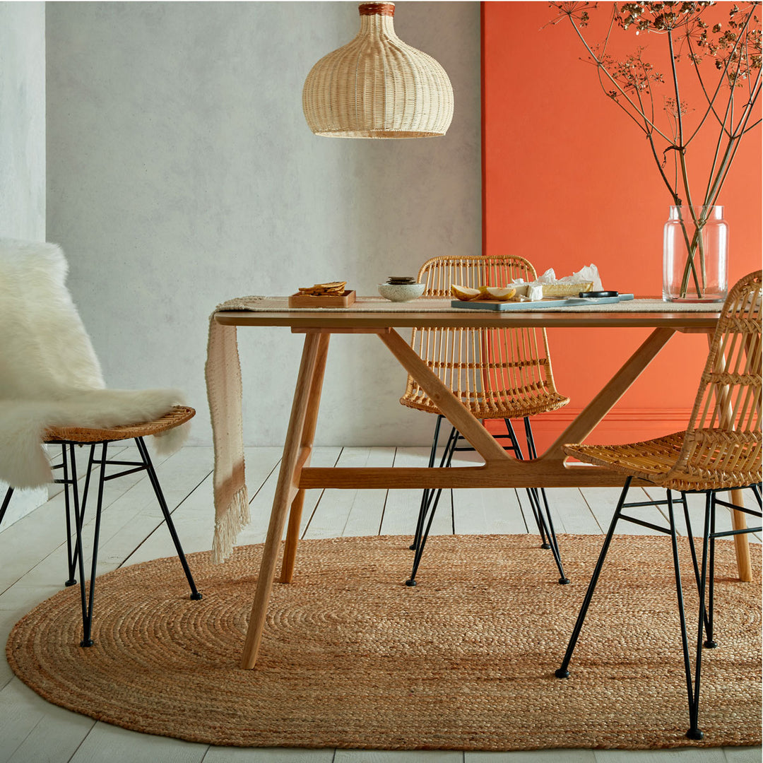 Tapis en jute ovale BRAIDED