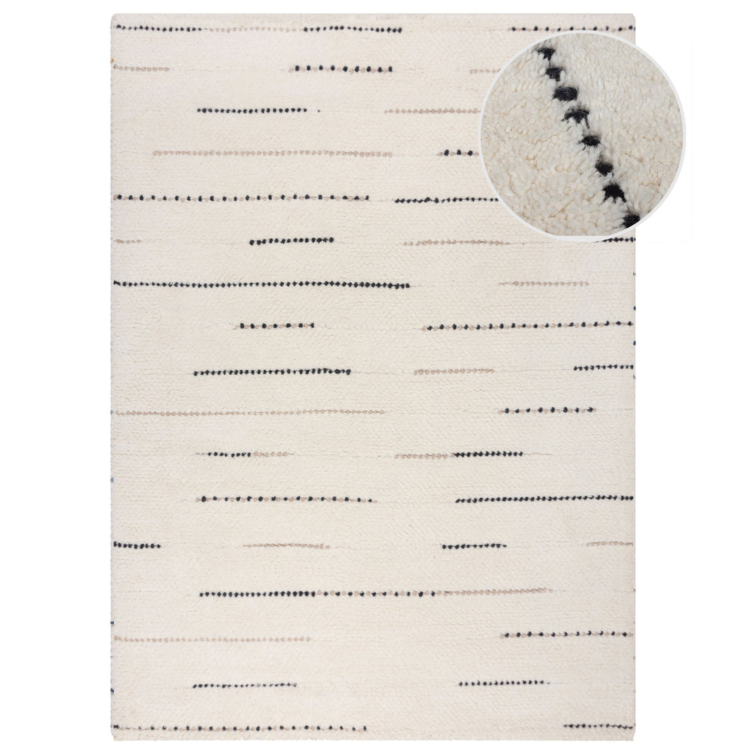 Tapis en laine noir DOTTIE GEOMETRIC