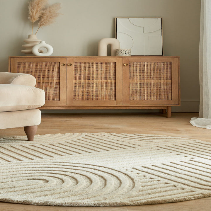 tapis luxe en laine beige pour salon et salle a manger #couleur_beige