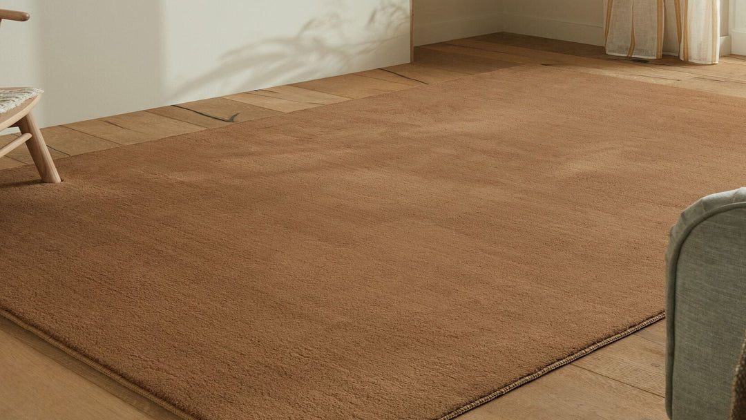 tapis super doux camel