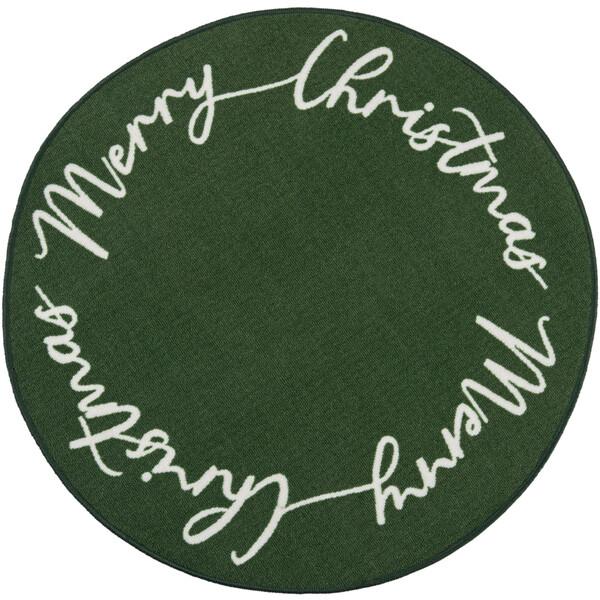 Tapis rond lavable Noël